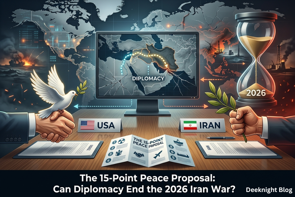 Diplomacy and peace talks imagery representing the 15 Point Peace Proposal to end the 2026 Iran war