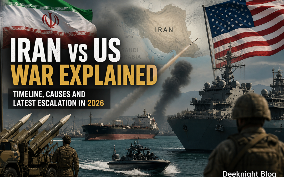 Iran vs US war explained showing timeline of conflict causes proxy wars nuclear tension and 2026 escalation between USA and Iran
