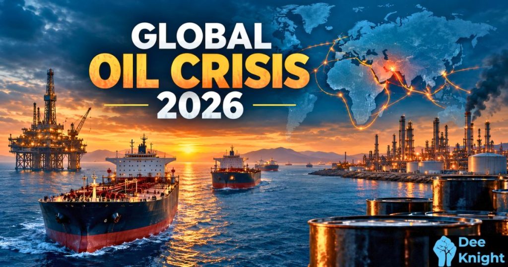 Global oil crisis 2026 showing war, oil supply and rising energy prices